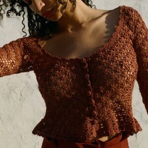 Doen Crochet Cotton Cardigan
